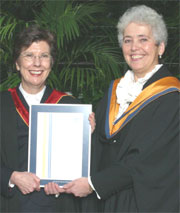 Photo of Professor Christine Edwards and Education Director Judy Whittaker