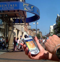 Photo of GIS hand-held device