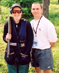 Photo of Dr Geoff Lovell (right) with one of Great Britain's shooters