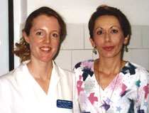 Photo of Emma Sherman-James with Romanian consultant Mihaela Emescu.