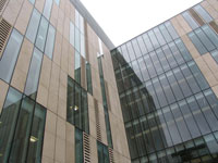 The exterior of the six-storey John Galsworthy Building at Kingston Universityâ€™s Penrhyn Road has now been completed.  