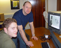 Photo of Mark James, left, with Damian Gascoigne.