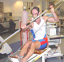 Photo of Ian Wynne in Kingston University's Human Performance Laboratory.