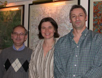 Photo of Professor Kevin Jones, left, Dr Doreen Boyd and Dr Nick Petford.