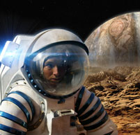Photo of astronaut.  Picture: BBC Publicity.