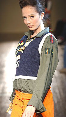 Photograph of a model wearing  one of Kristen Tonge's designs
