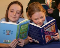 Pupils read Jacqueline Wilson books