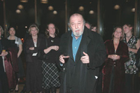 Sir Peter Hall praises the University and Kingston Council for their support of the theatre.   